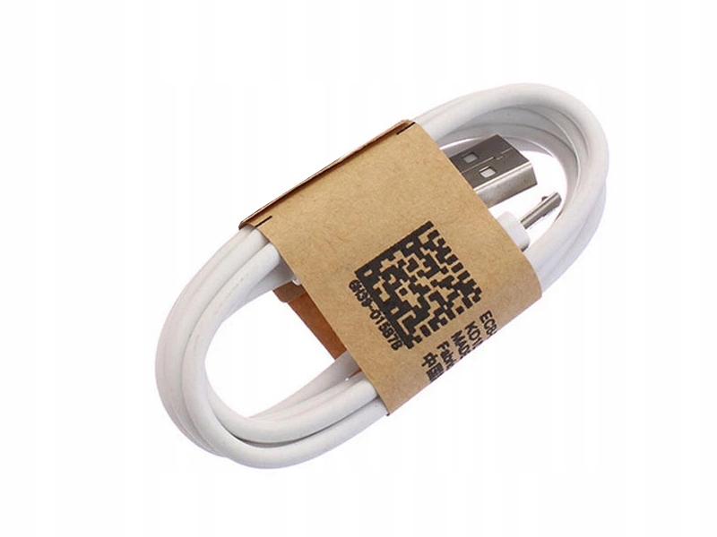 Kabel przewód microUSB biały długość 80cm