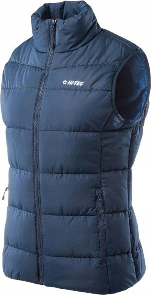 Rozepínací Péřová Vesta Se Stojáčkem Lady Sanis Hi-tec Modrá vel. S
