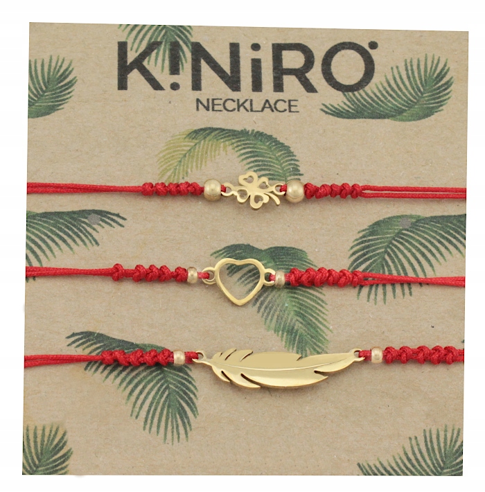 

Bransoletka Czerwona 3 Sztuki Stal Chirurgiczna