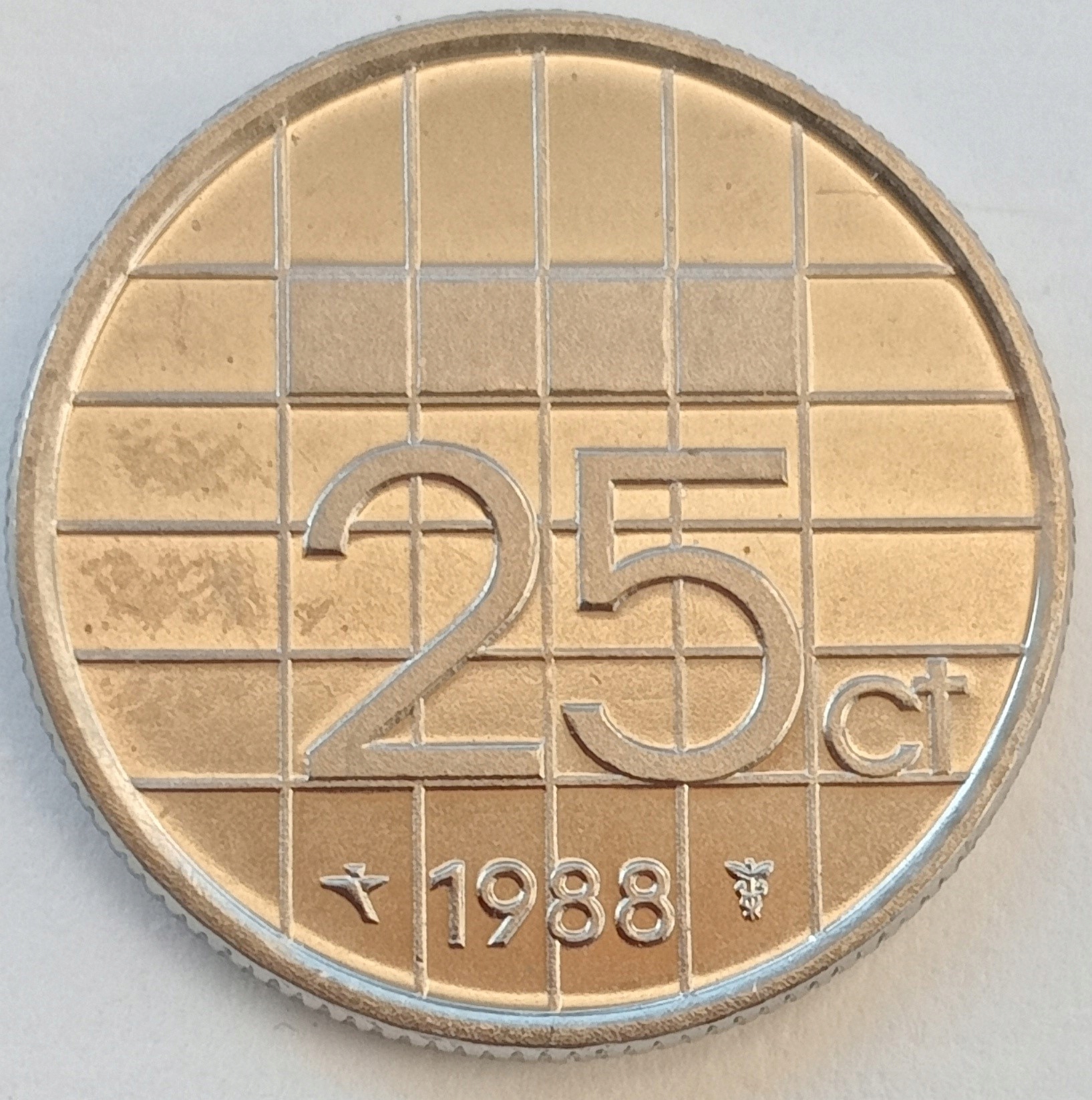 Holandia 25 Cent 1988 Mennicza (UNC)