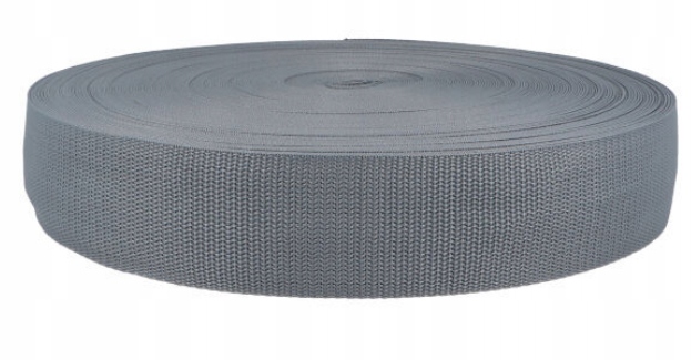 Taśma Nośna Parciana Kaletnicza Pas 5cm Szara 50mm 5metrów