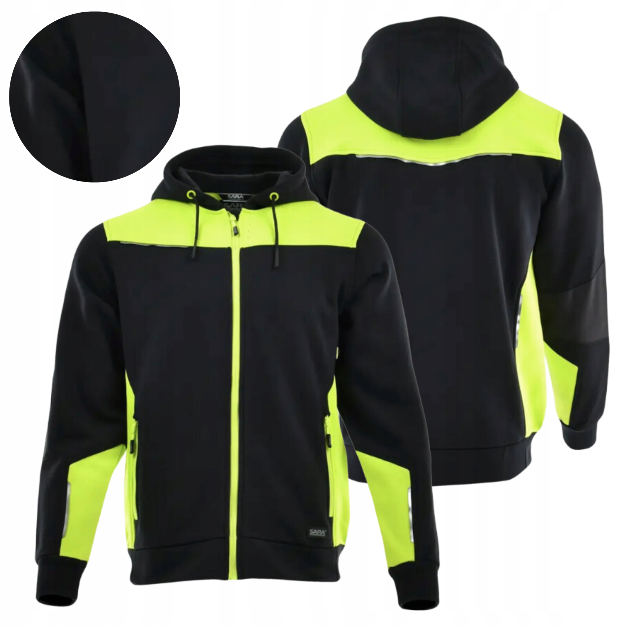 Bluza Robocza Bhp Z Kapturem Odblaskowa Męska Bawełniana Żółta M