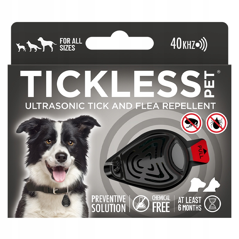 Levně Ochranné zařízení proti klíšťatům TickLess pro zvířata černé