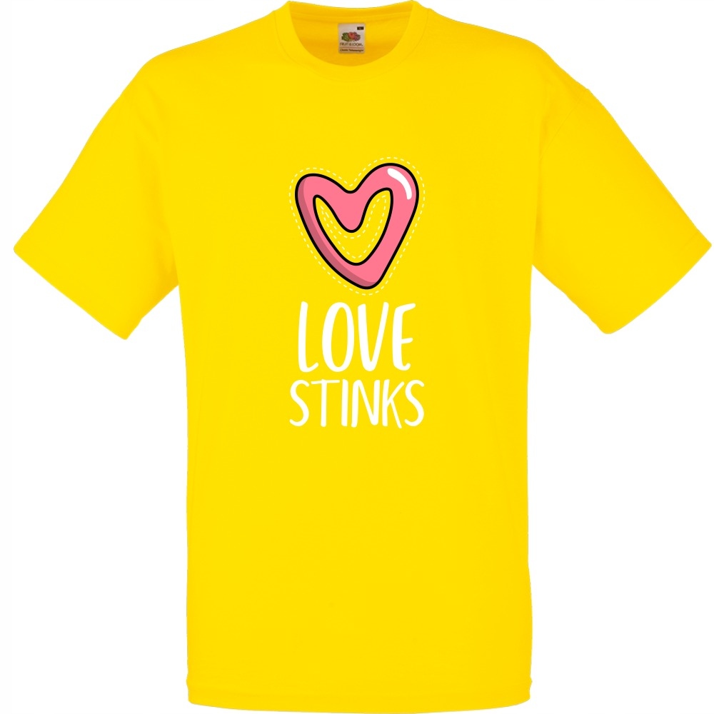 

Koszulka love stinks miłość śmierdzi XL żółta jask