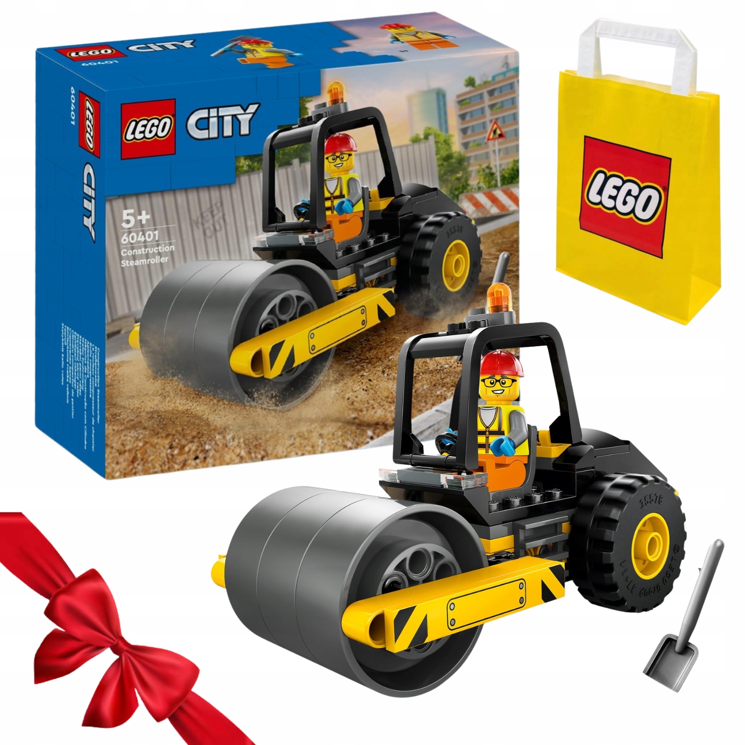Zestaw Klocków Lego City 60401 Walec Budowlany Na Święta Top