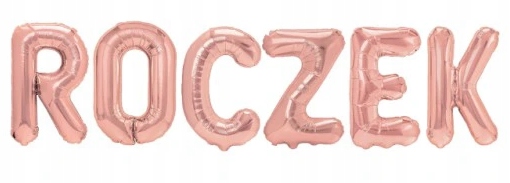 

Balon foliowy napis Roczek różowe złoto