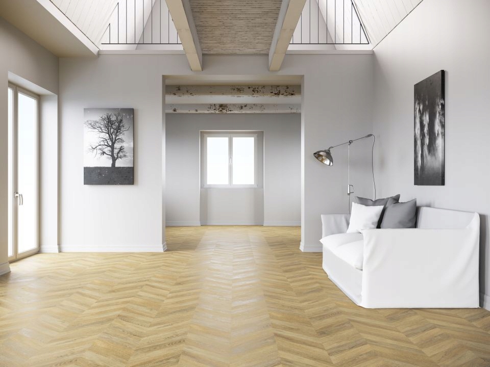 Panel podłogowy AC4 DĄB BOHO CHEVRON 2,08m Struktura synchroniczna