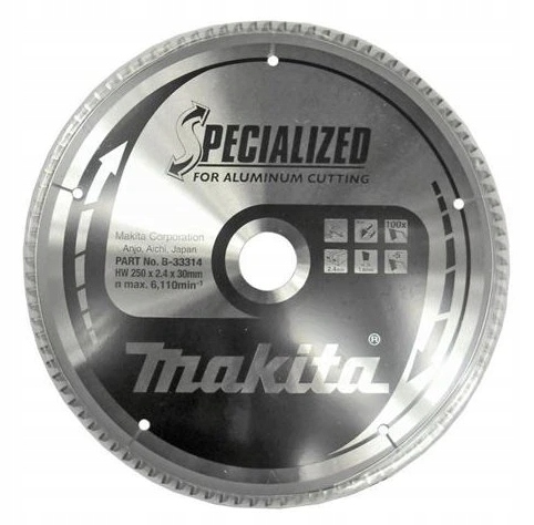 Tarcza piła do aluminium Makita 250x30 100Z
