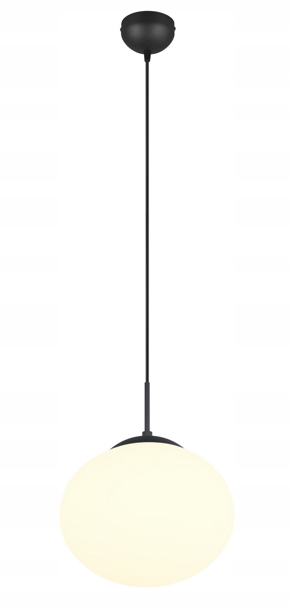 Závěsná lampa Fomento Trio Černá Bílá Kula E27 15W do obývacího pokoje
