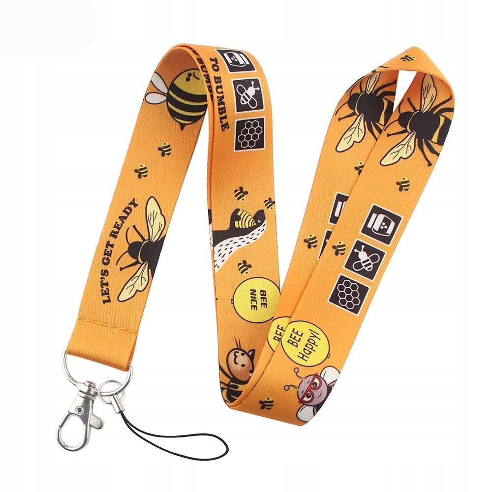 

Smycz na klucze, pendrive, Bee Happy, Pszczółka