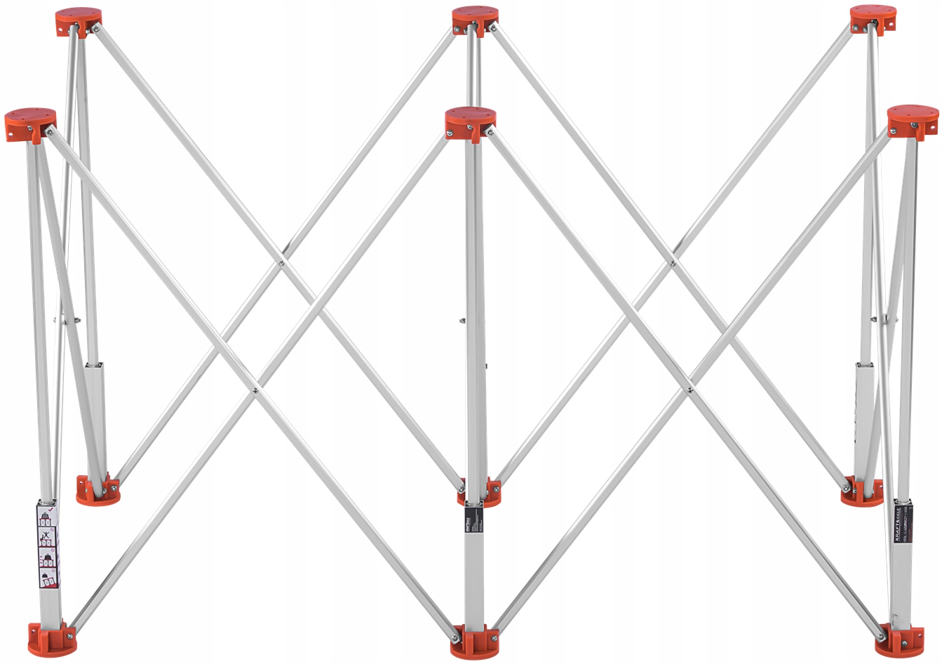 Skládací Pracovní Stůl 6 Glazurovacích Nohou Velké Formáty 115x60CM 600kg Pavouk