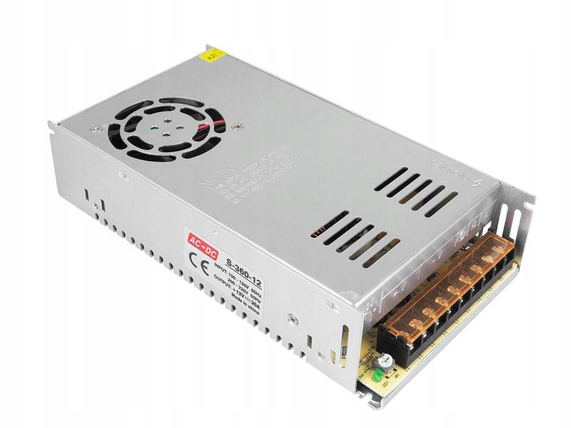 

Zasilacz Modułowy Taśm Led 2-KANAŁOWY 12V 30A 360W