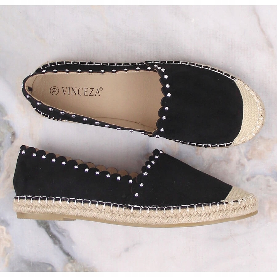 Czarne Skóra ekologiczna Buty Vinceza r.37 Płeć kobieta