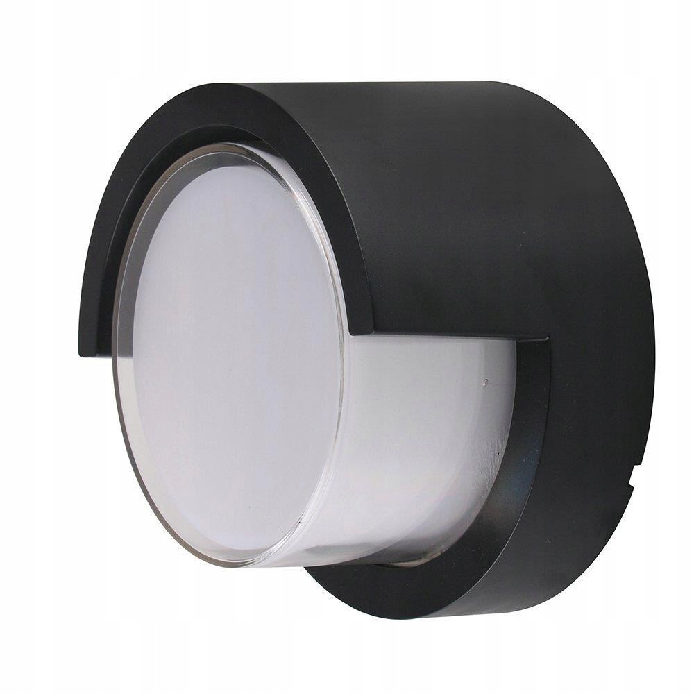 V-tac Nástěnné svítidlo 12W Led IP65 černé kulaté VT-827 3000K 1155lm