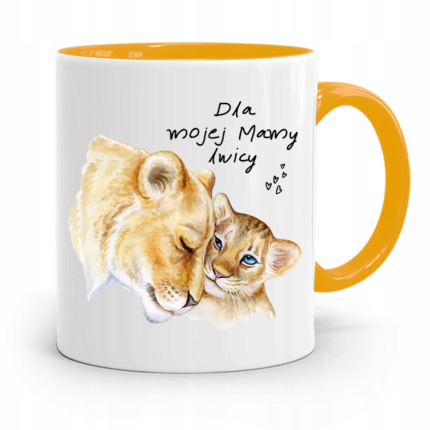 

Kubek Żółty Urodzinowy Dla Mamy Lwicy