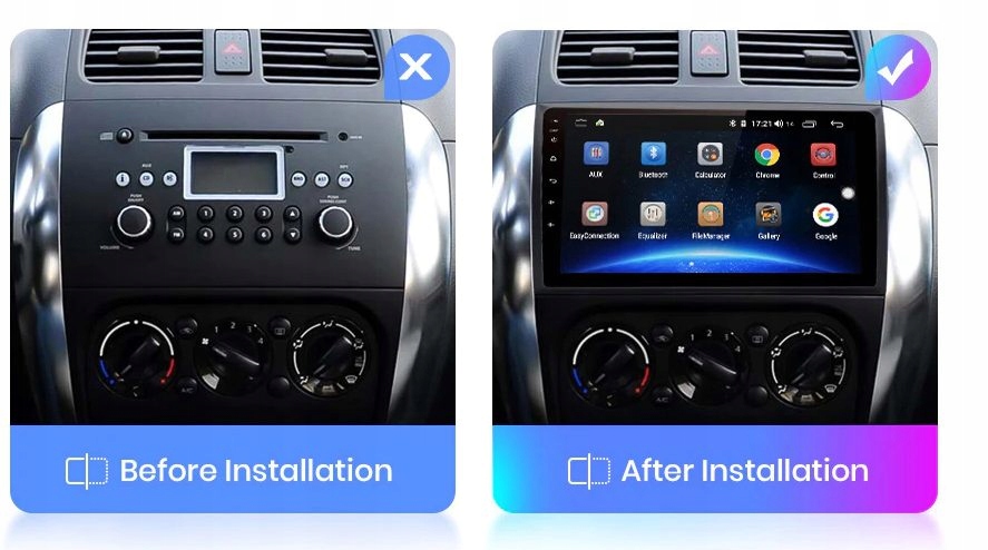 Radio 9' ANDROID Suzuki SX4 GPS WiFi PL+kam Model 144