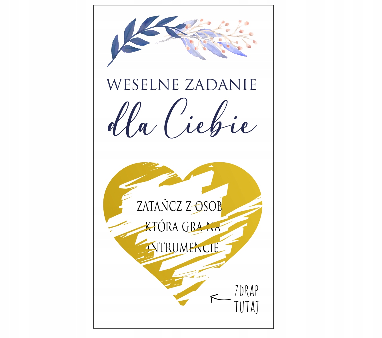 

Zdrapki zadania Dla Gości Ślub wesele 10szt