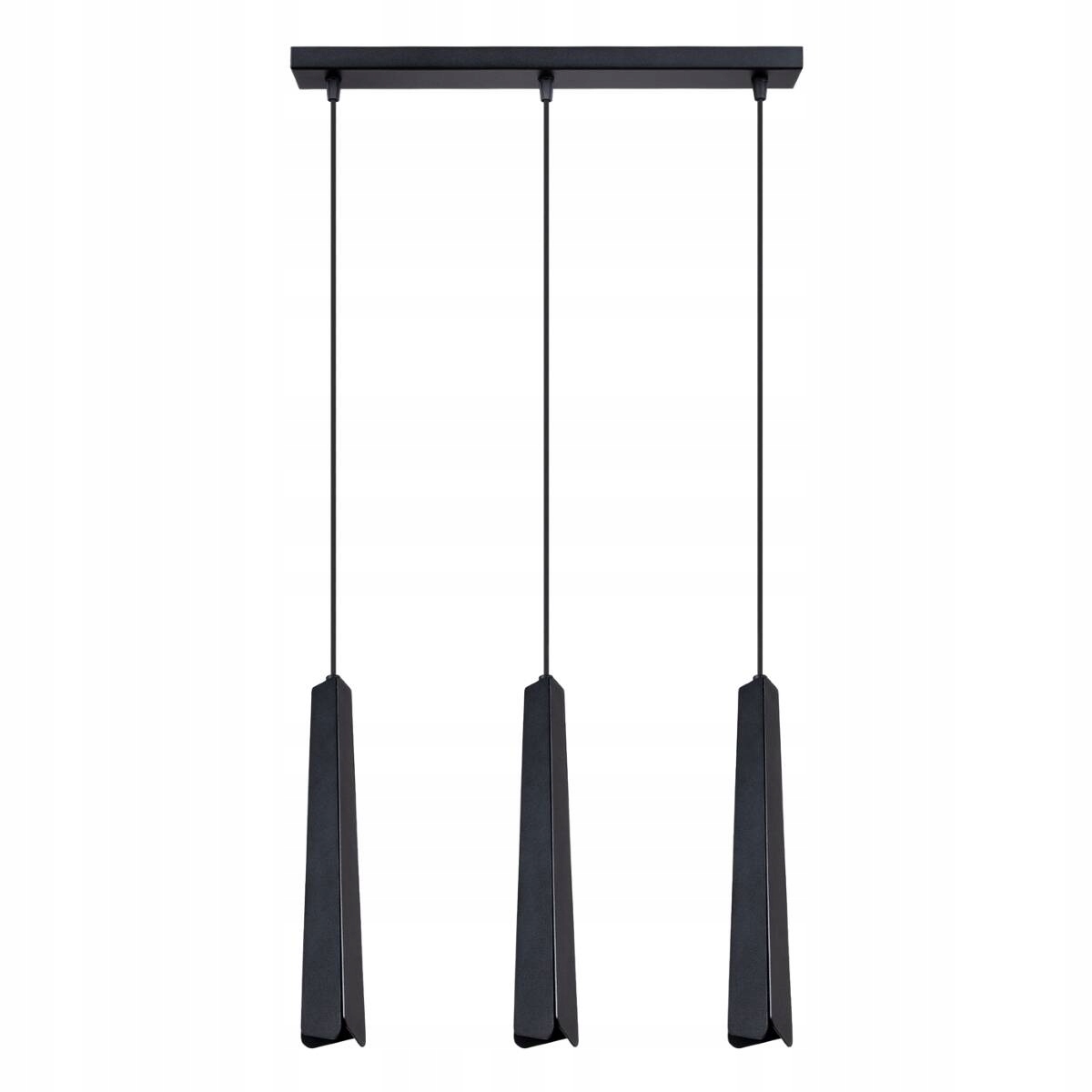 Trojitá moderná závesná lampa čierna nad stôl, barová doska 3pk Sollux