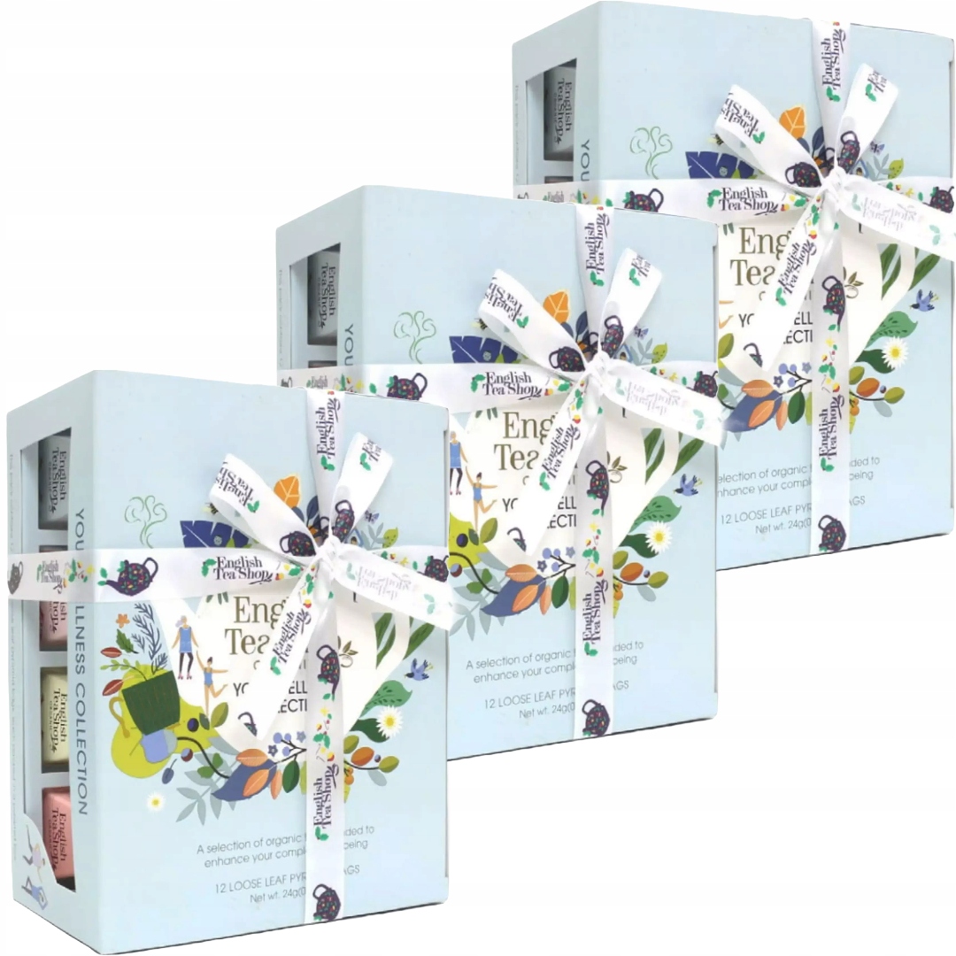 Levně 3x Sada čajů Eko pyramidky English Tea Shop Dárek k čaji Wellness