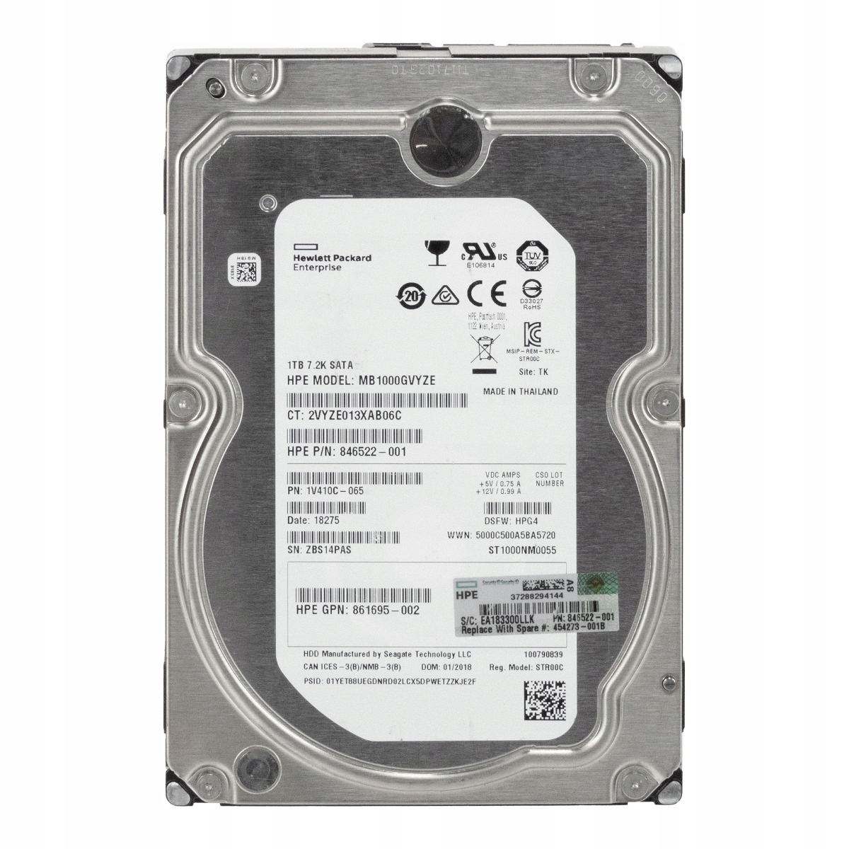 Hp 846522-001 1TB 7.2K 128MB Sata III 3.5'' MB1000GVYZE