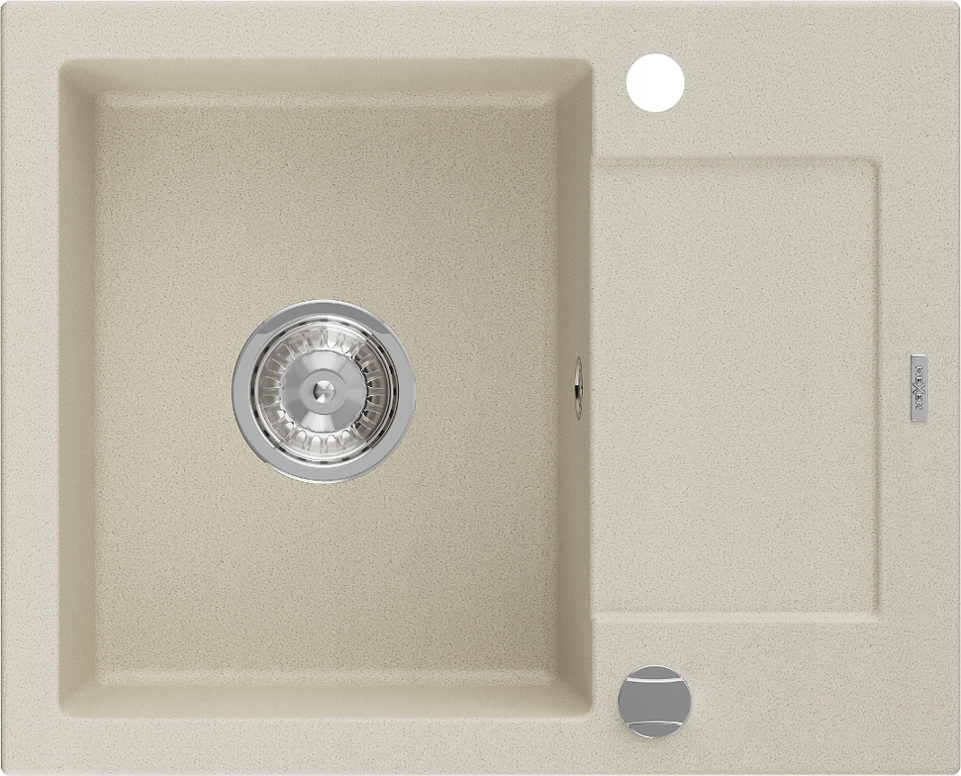 MEXEN ENZO ZLEWOZMYWAK GRANITOWY BIAŁY SYFON AUTO Linia Enzo