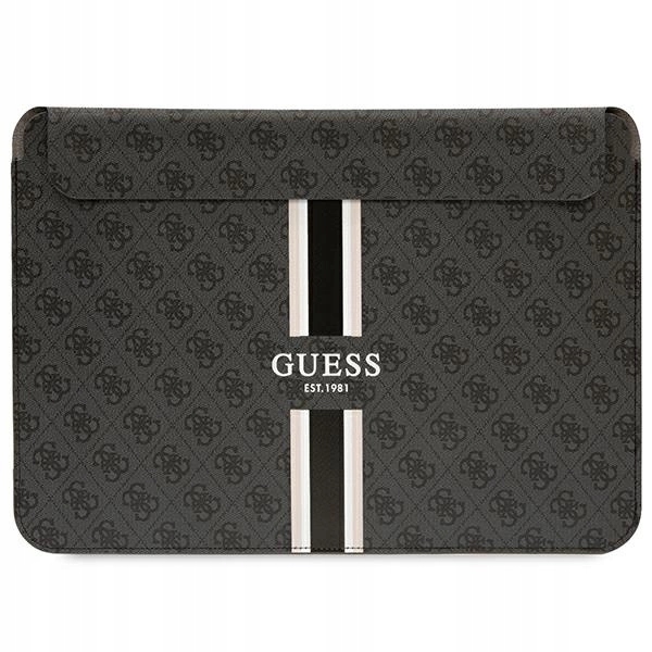 Puzdro Guess 4G Printed Stripes na notebook 14" čierne
