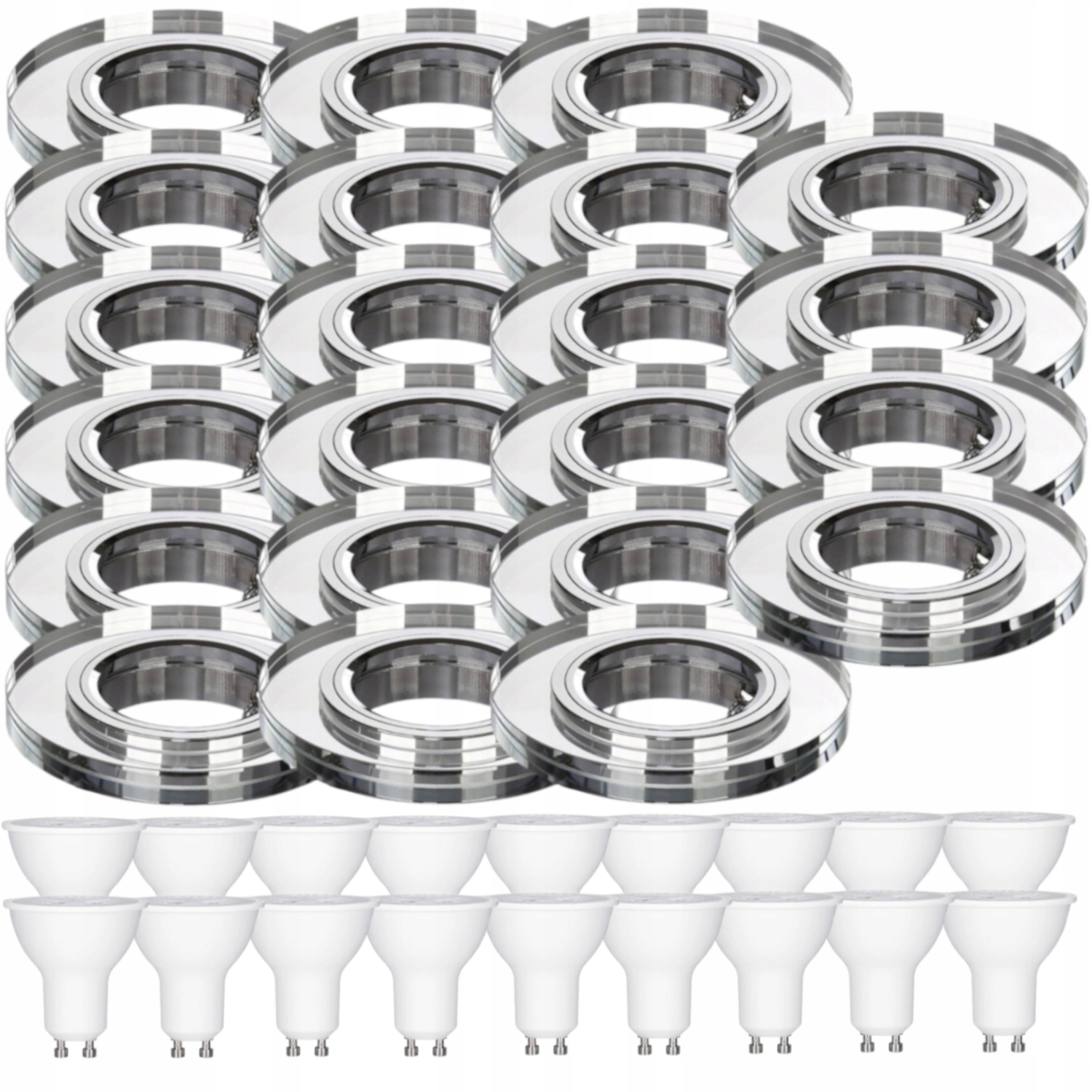 22 x Skleněná Stropní Lampa Zapuštěná Do Stropu Křišťál 3W Led Žárovky