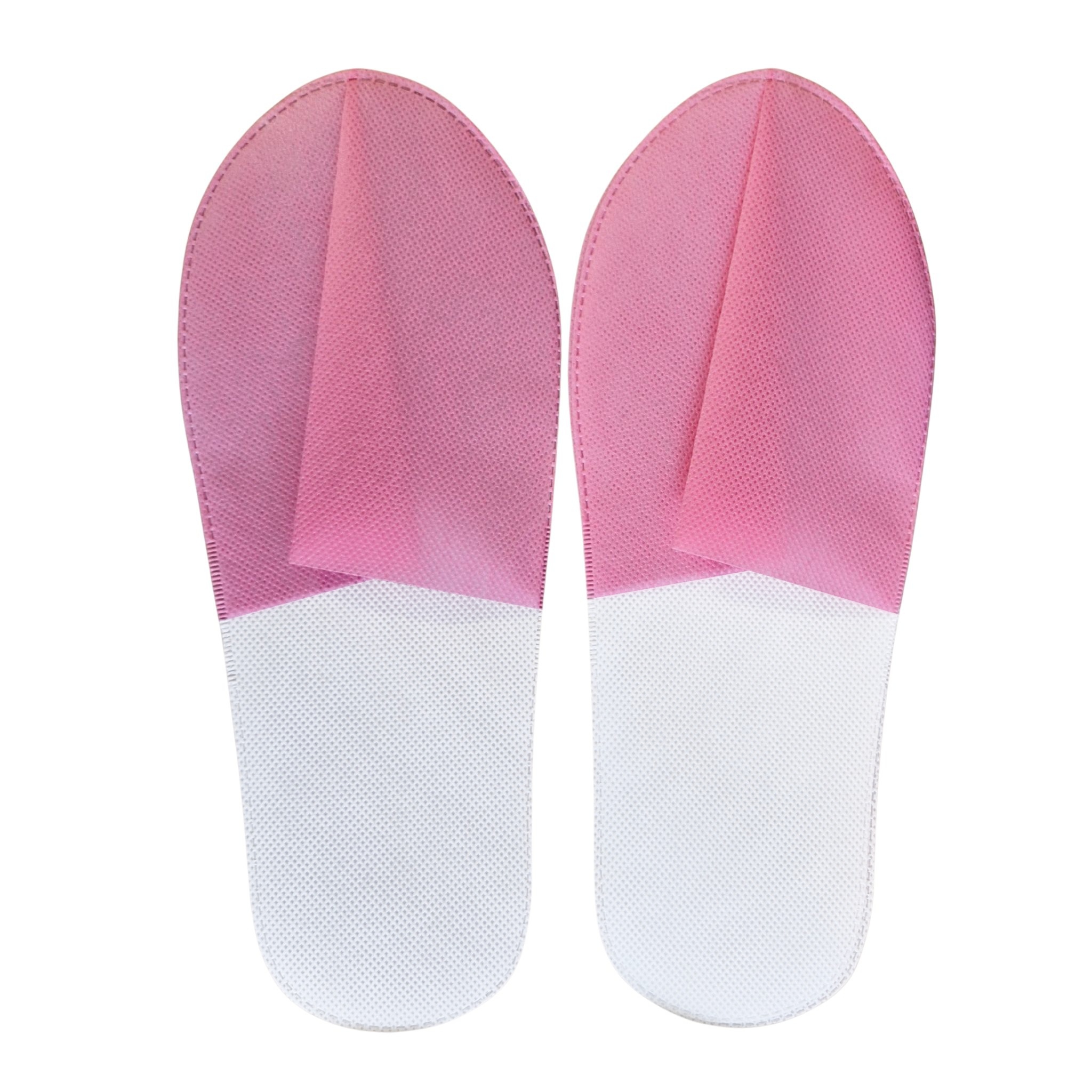 Papuče Na Jedno Použití Kryté Netkané 50 párů Qms Line Economic Bílo-růžové