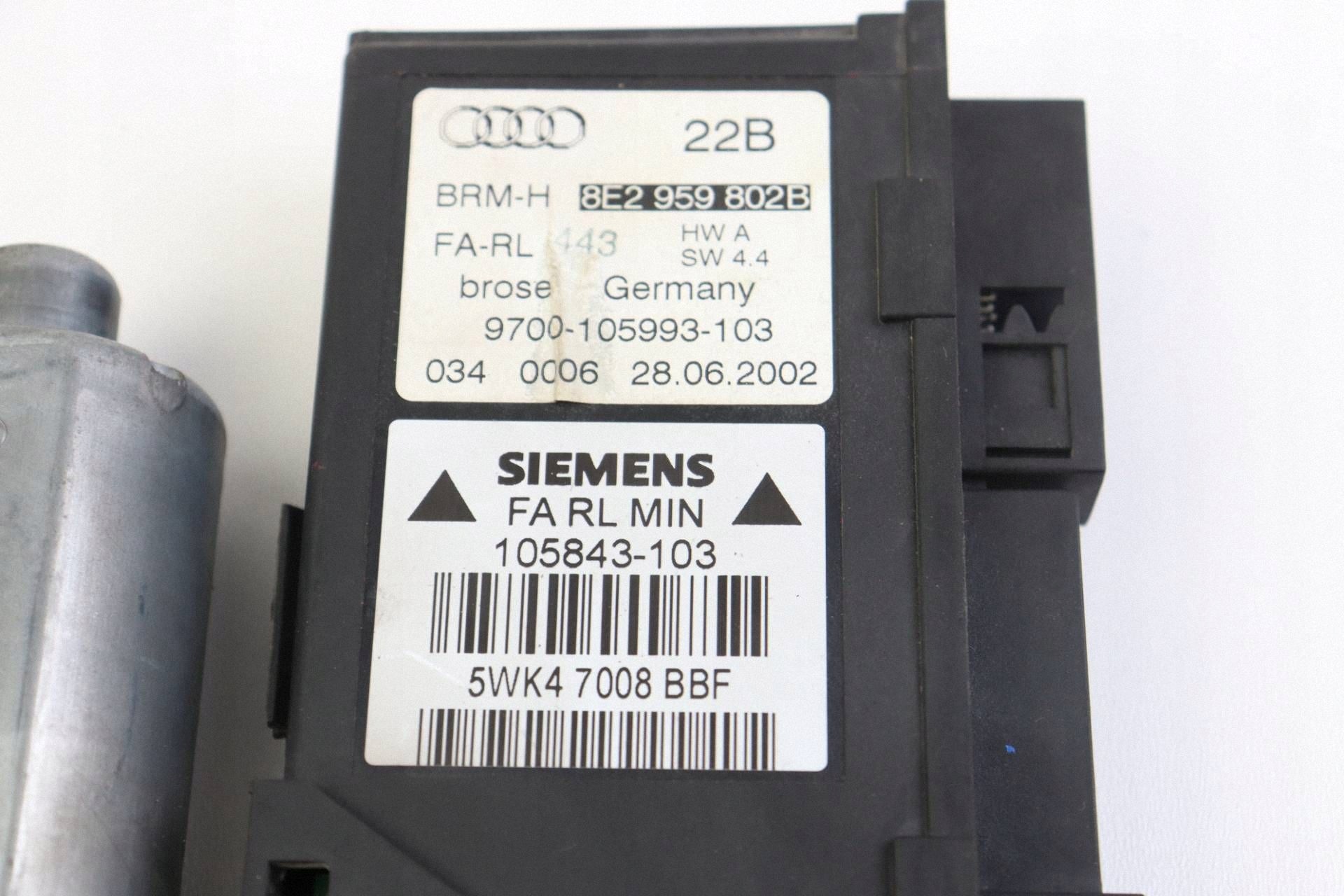 AUDI A4 B6 B7 mini motor windows right front 8E2959802B EUROPA