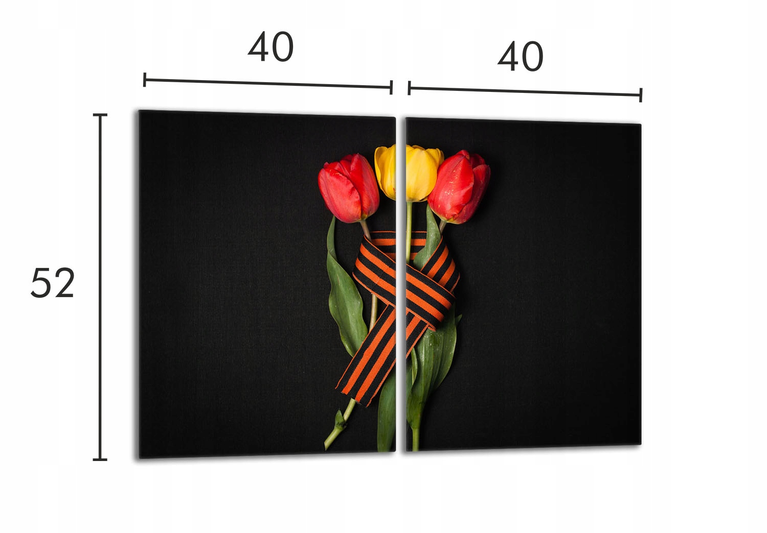 Skleněná ochranná deska na sporák 2x40x52 Růže