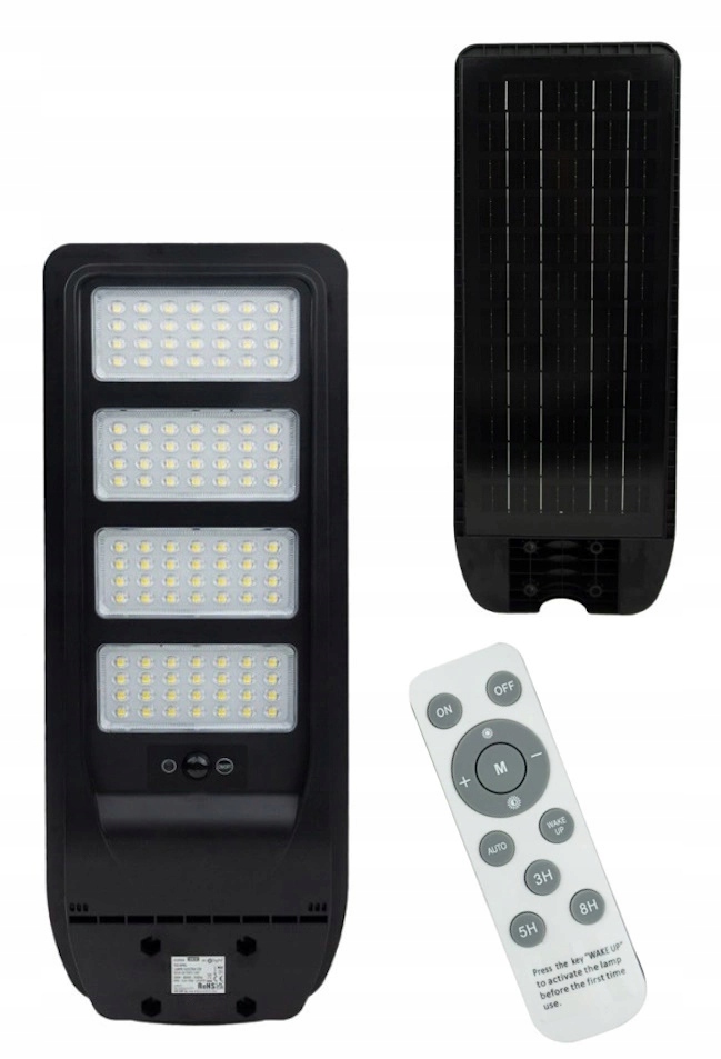 Solární Led pouliční lampa Economy 200W Snímač pohybu 4000K Neutrální IP65