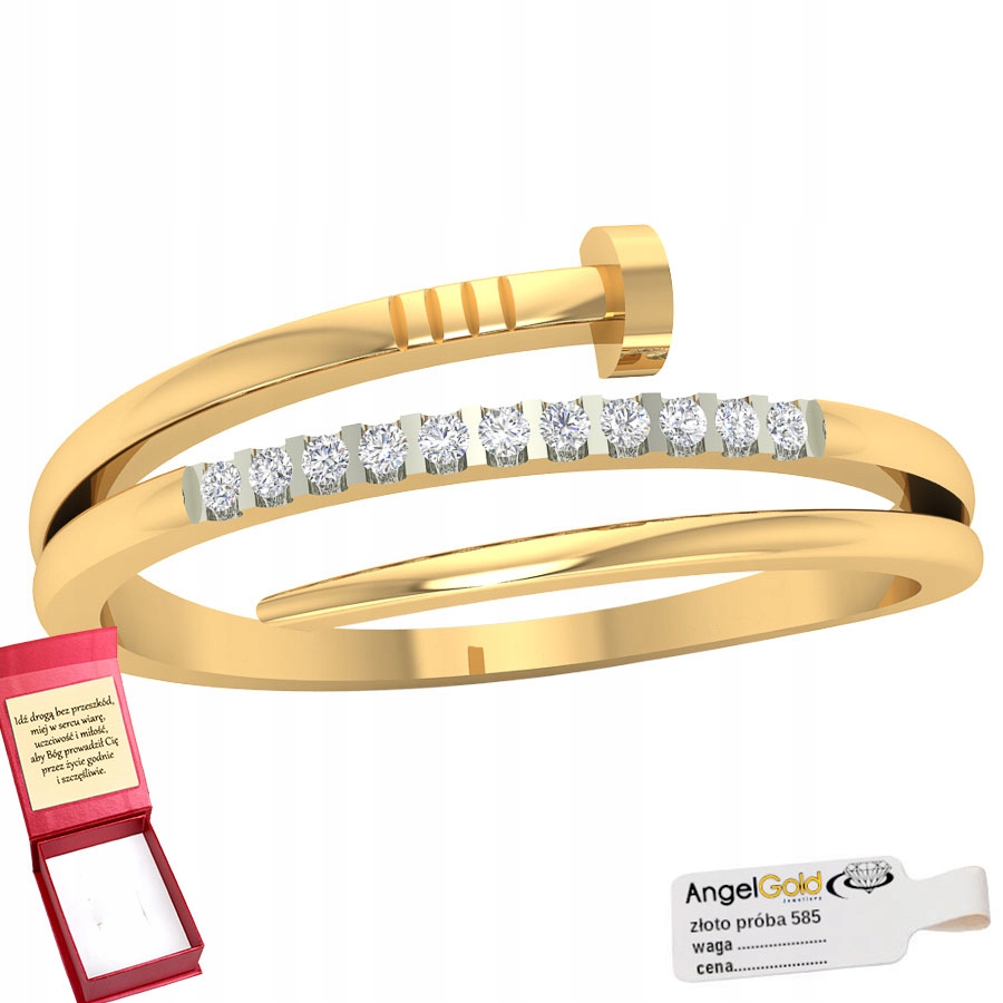 Zlatý Prstýnek Šroubek Hřebík Zlato 585