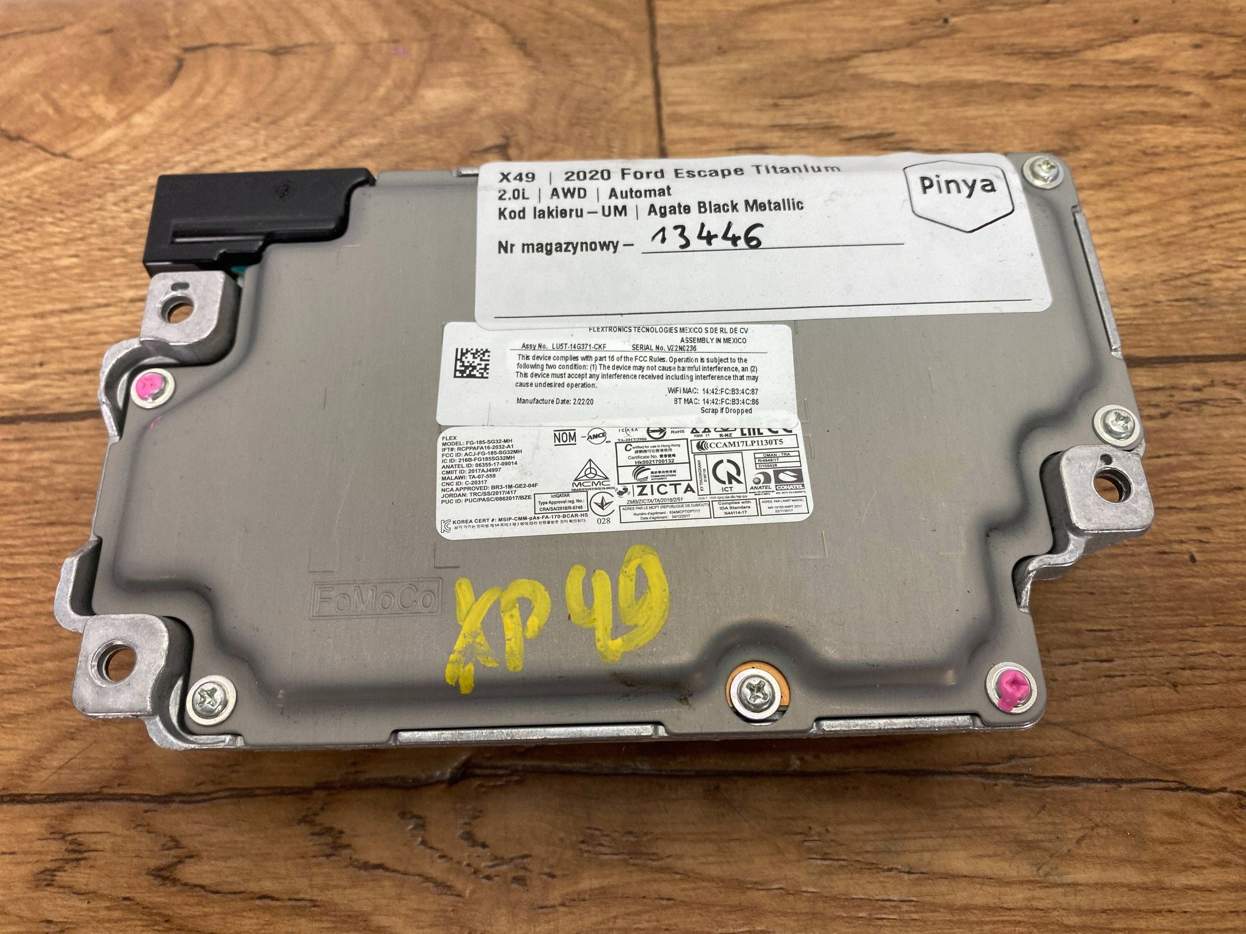 modul der Navigation Ford Escape IV Kuga MK3 2020+