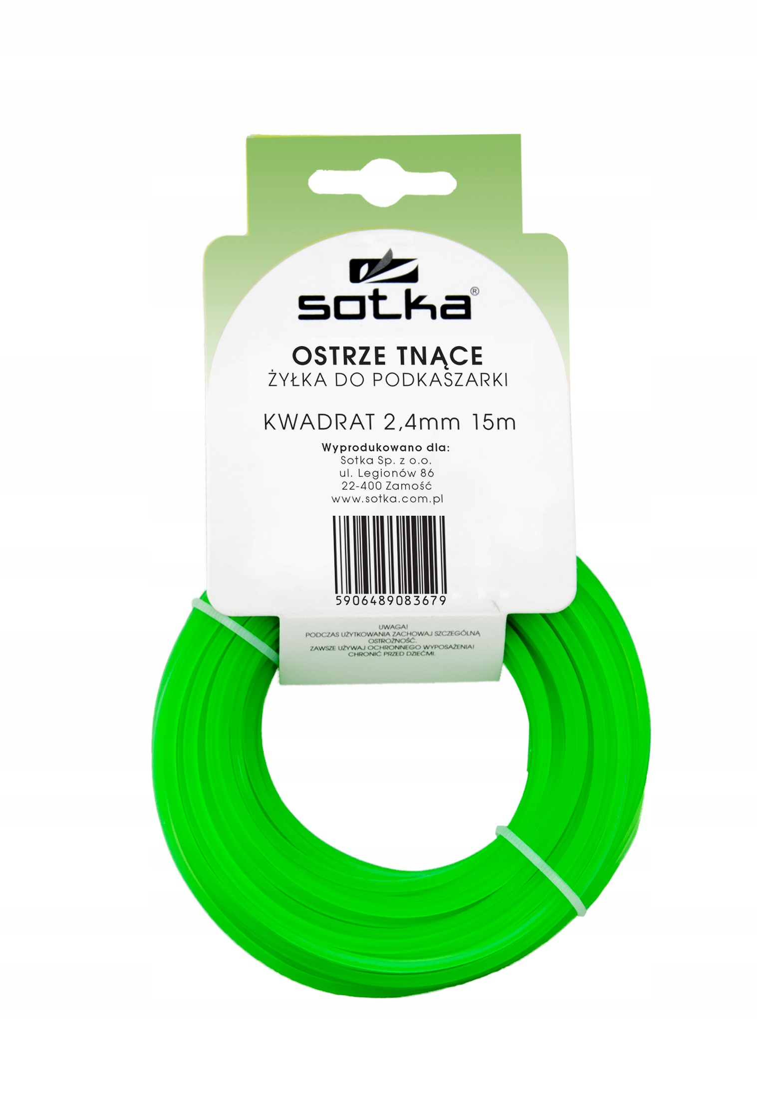 

Żyłka Tnąca Do Kos, Podkaszarek kwadrat 2,4 mm 15m