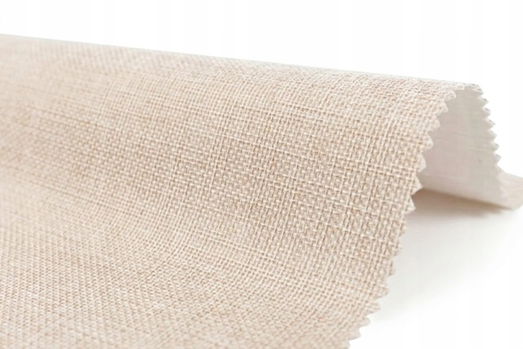 Tapeta materiałowa bez łączeń beżowy len korytarz salon sypialnia 280cm Y03