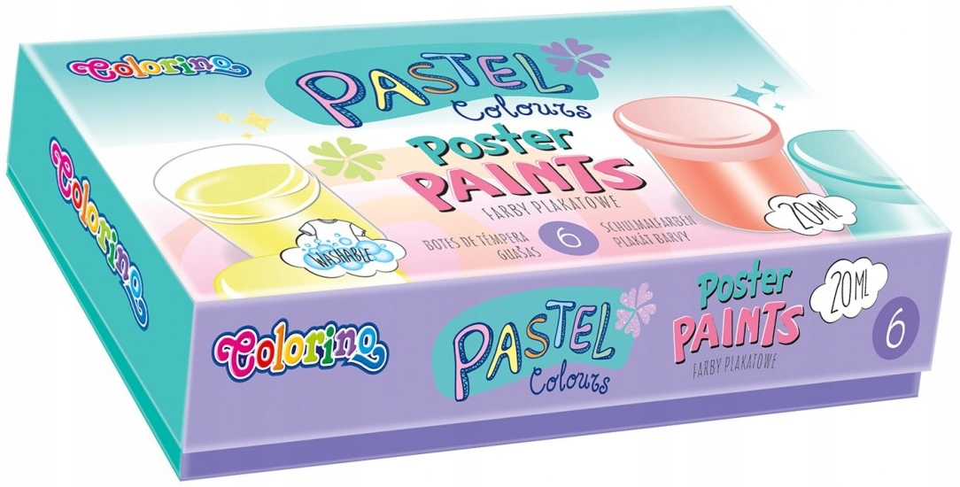 

Farby plakatowe Pastel 6 kol. 20 ml Colorino
