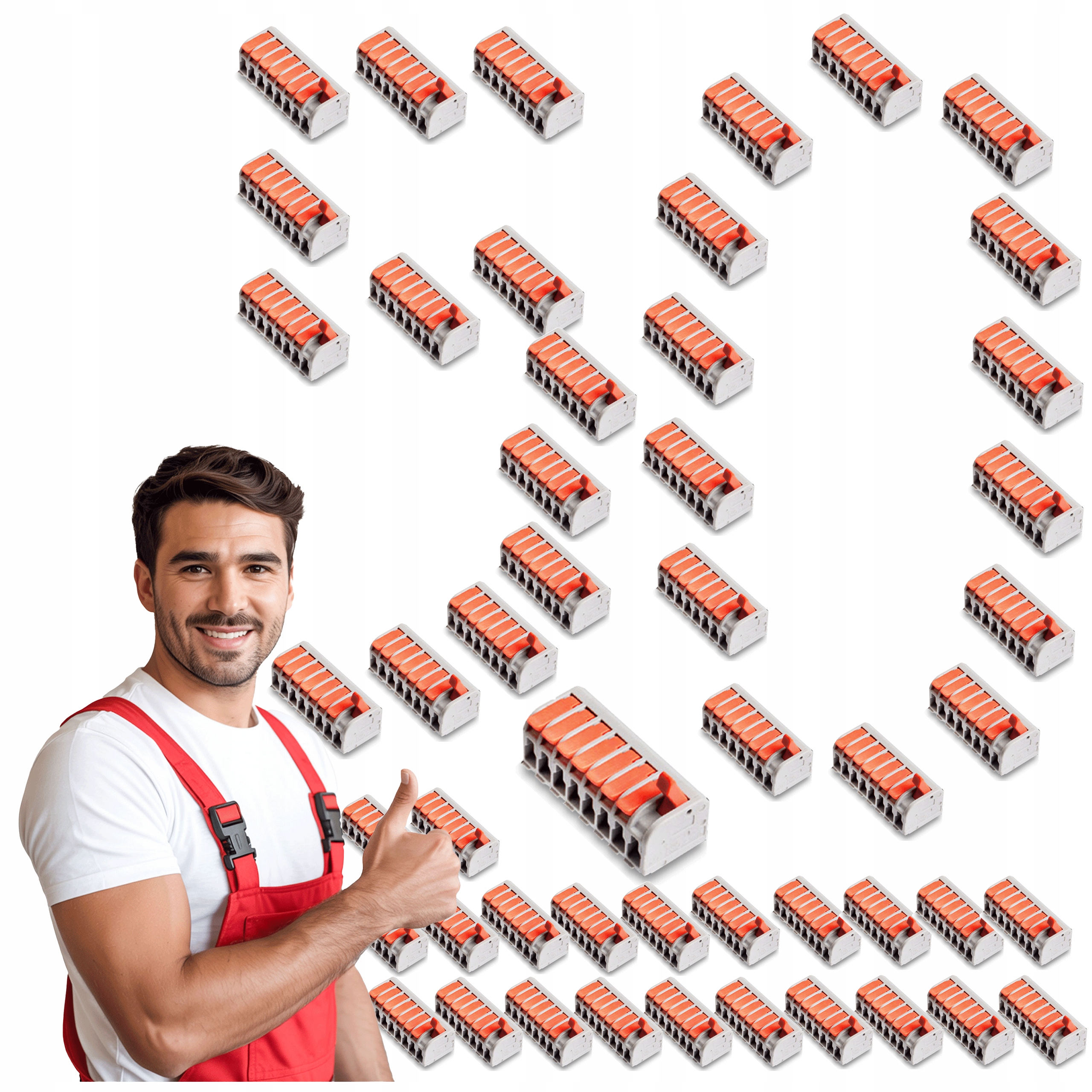 Rychlospojka Kabelová 50 ks Qba rychlospojka 8 x Svorka Drátové lanko konektoru