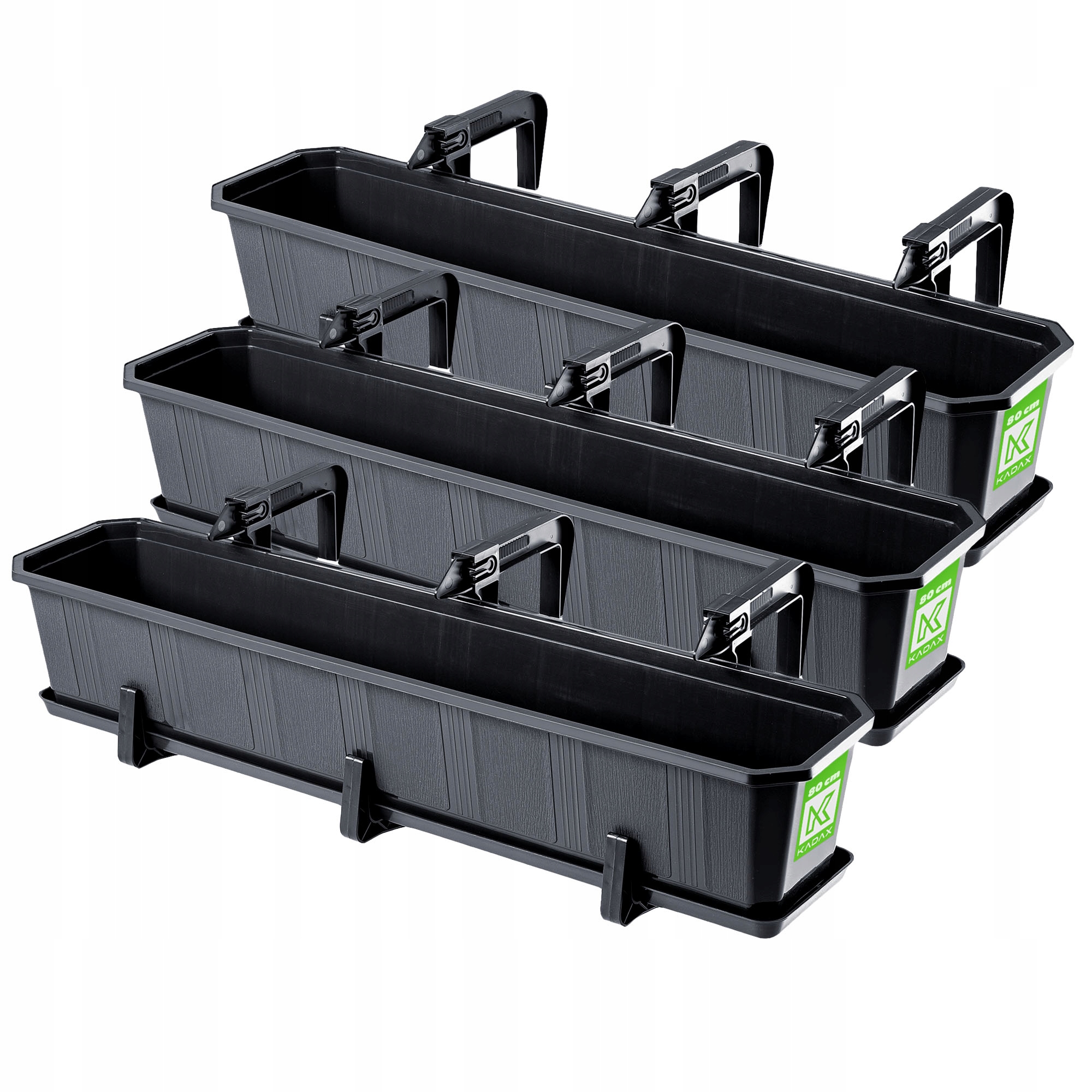 

Kadax 3x Skrzynka Balkonowa 80cm Doniczka Uchwyty