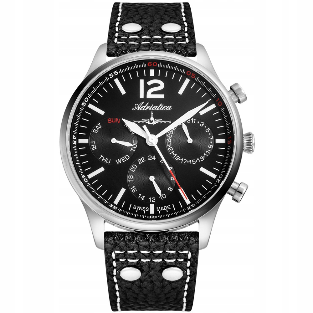 Pánské Hodinky Adriatica A8268.5254QF s černým řemínkem