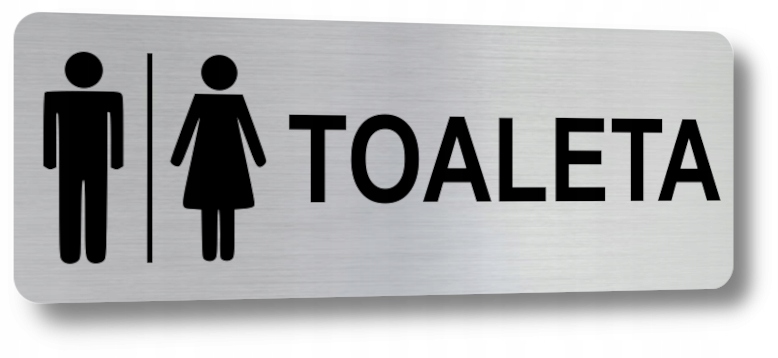 

Tabliczka Wc dla pań, panów, toaleta 190x70mm