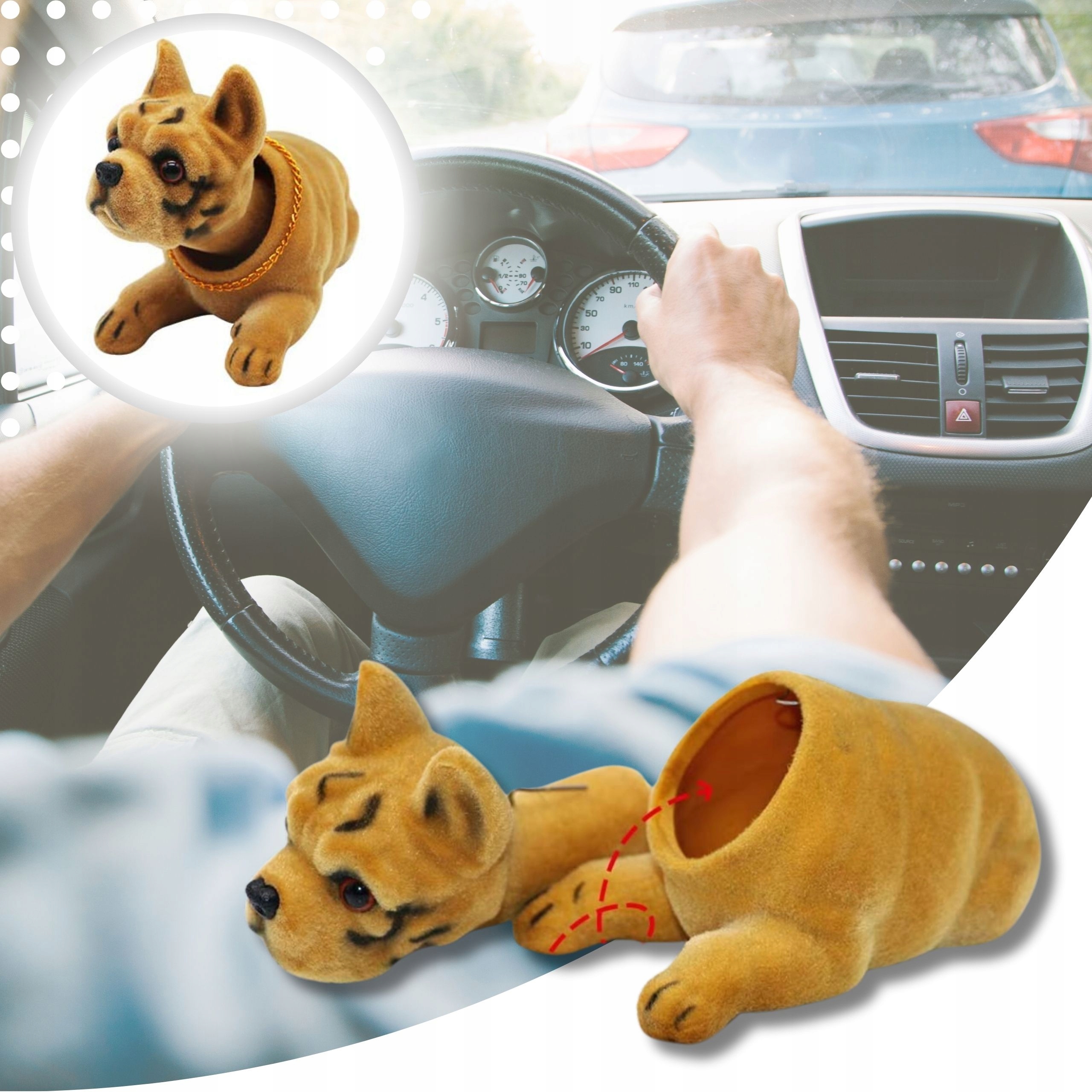 PIESEK Z KIWAJĄCĄ GŁOWĄ DO AUTA ZABAWKI PRL GADZET PIESEK DO SAMOCHODU Numer katalogowy producenta 14818