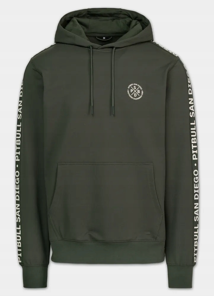 Pánská Mikina s kapucí Pitbull Tape Parker měkký úplet klokanka M