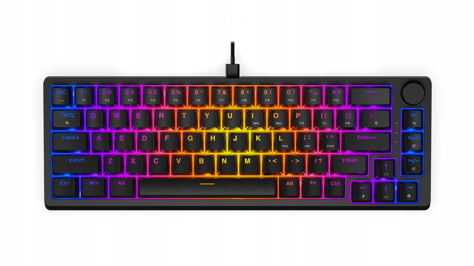 Klawiatura gamingowa Krux Atax 65% Pro Rgb Outemu Red mechaniczna 65%