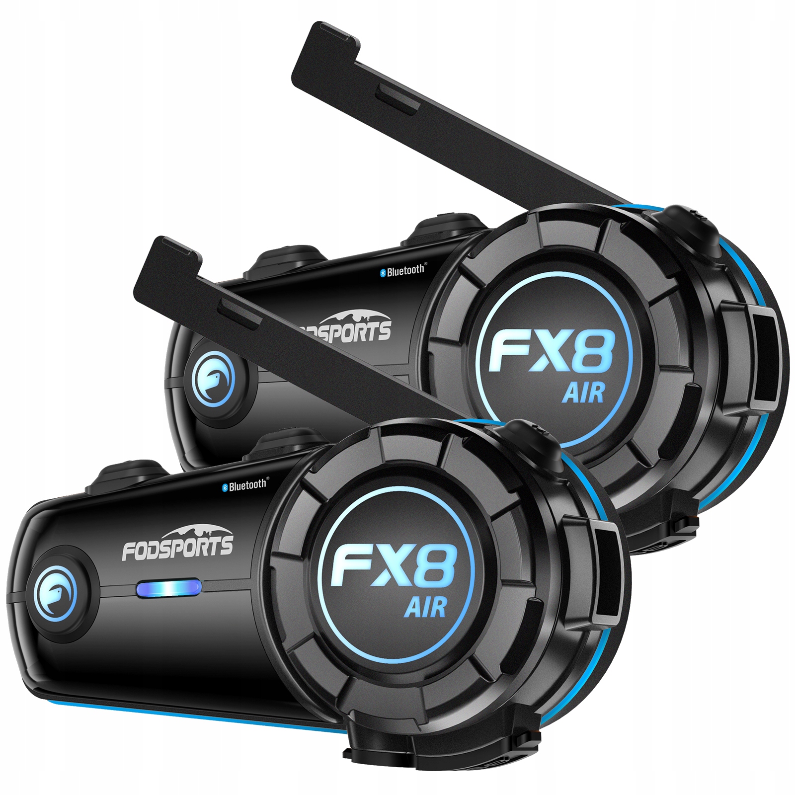 2x Fodsports FX8 Air Motocyklový interkom BT5.0 Fm rádio Hudba Sdílet