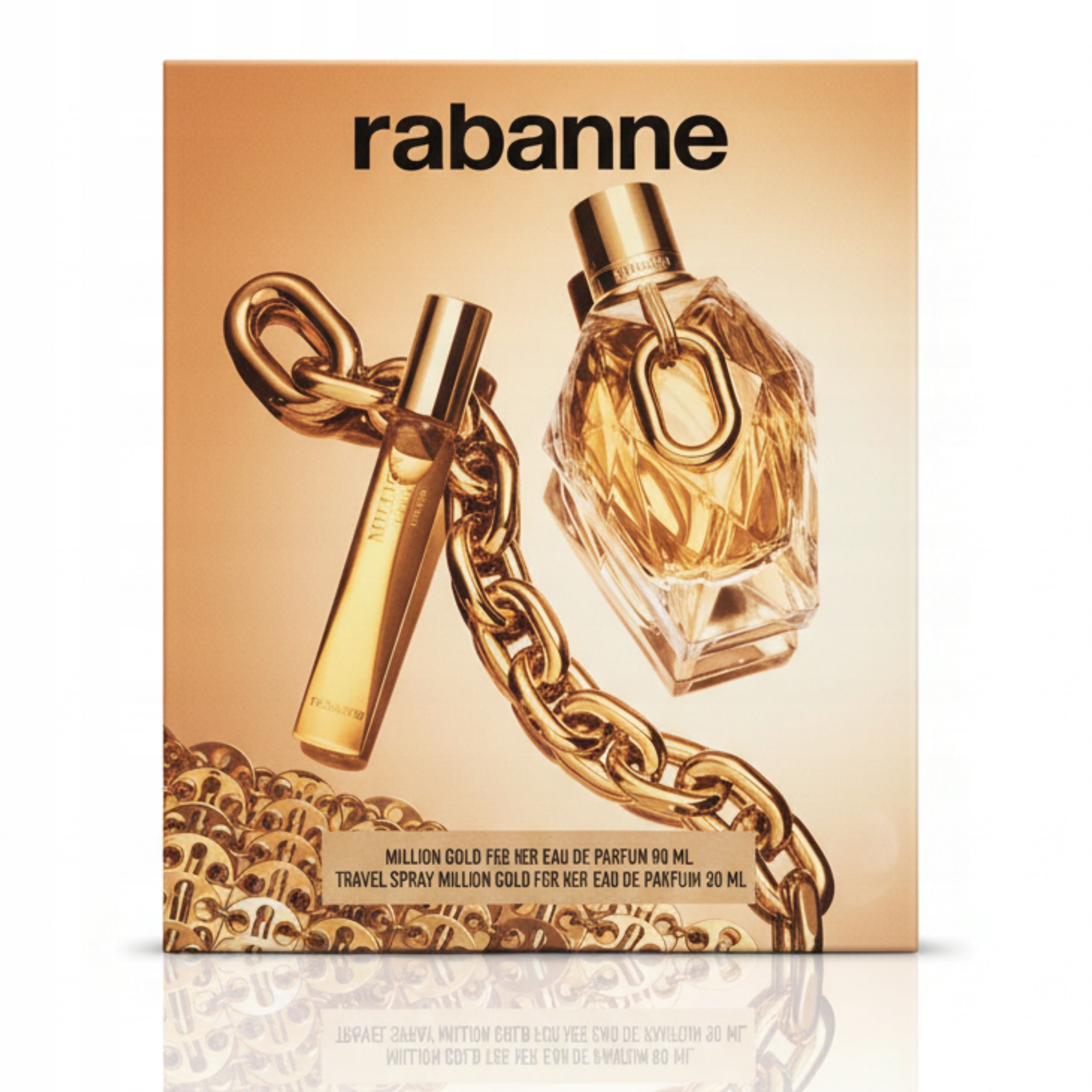 Rabanne Million Gold For Her Edp 90 ml Edp 20 ml