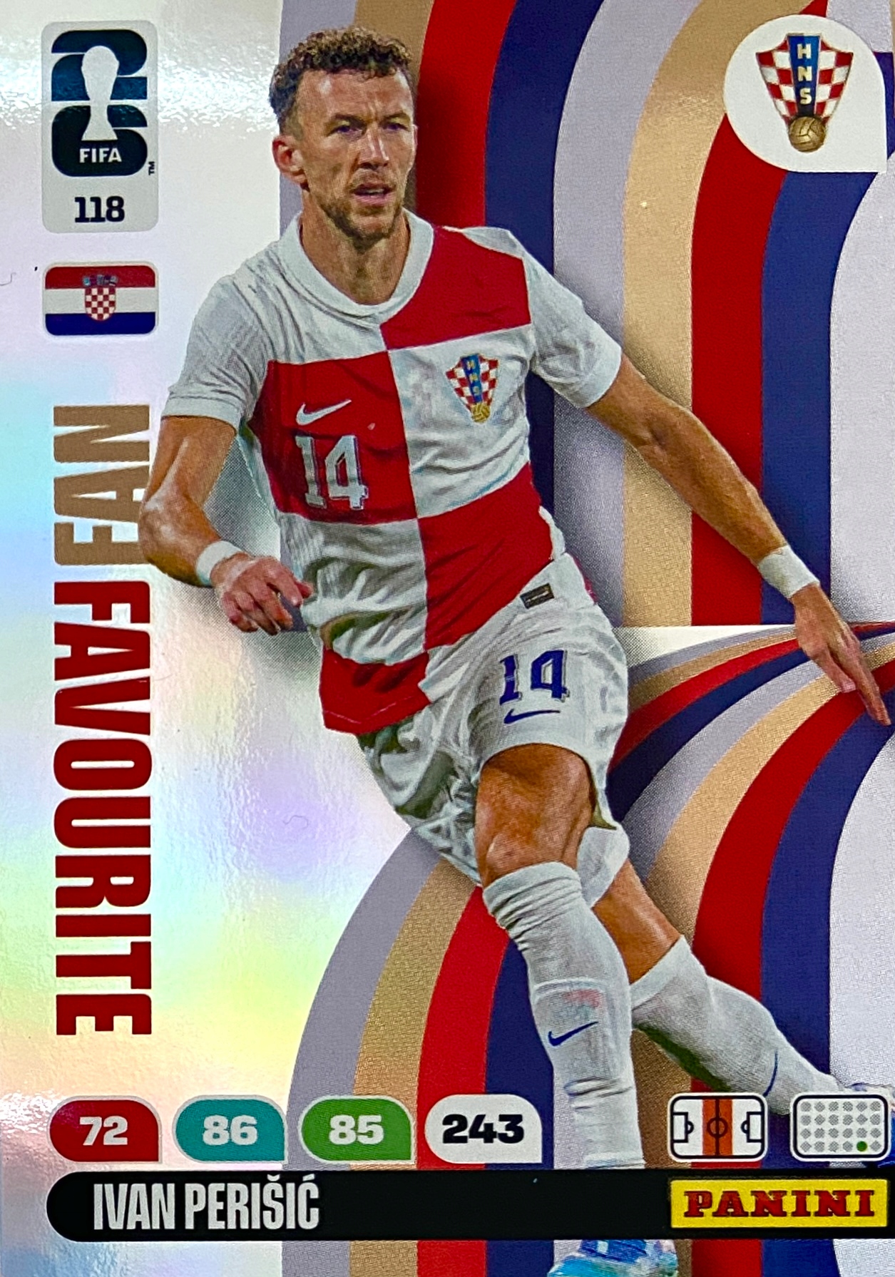 Panini Fifa World Cup 2026 karta piłkarska Fan Favourite 118 Ivan Perisic