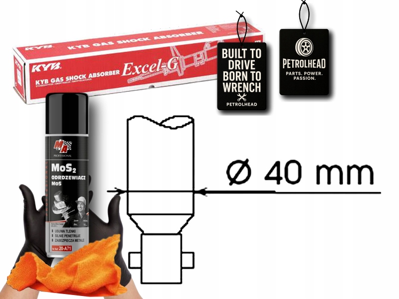 Tlumič Nissan Zadní Kubistar Renault Kangoo, Ka #Petrolhead Pro+ Kit1