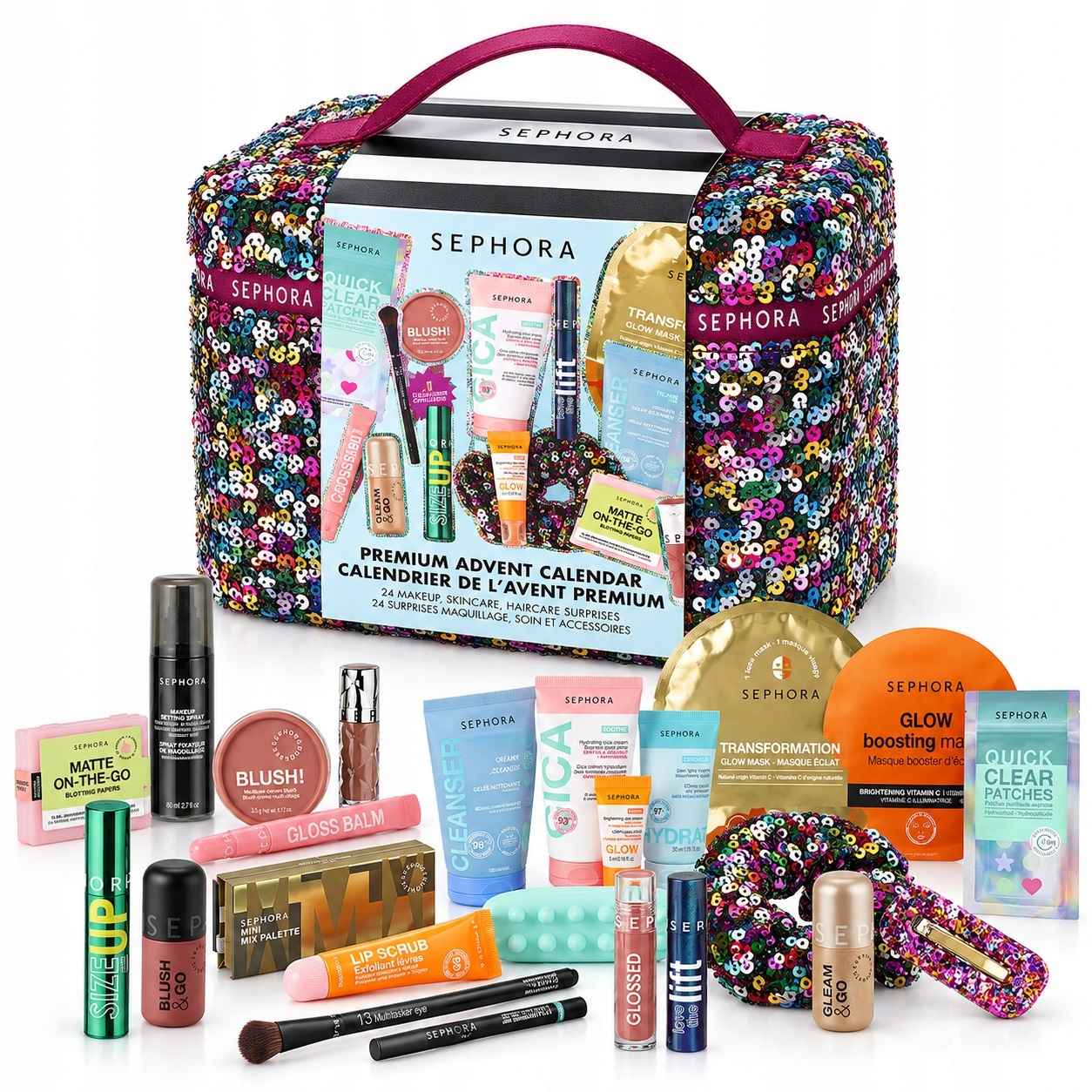 Adventní kalendář Sephora Premium 24 Kosmetika Make-up pro ženy Dárek