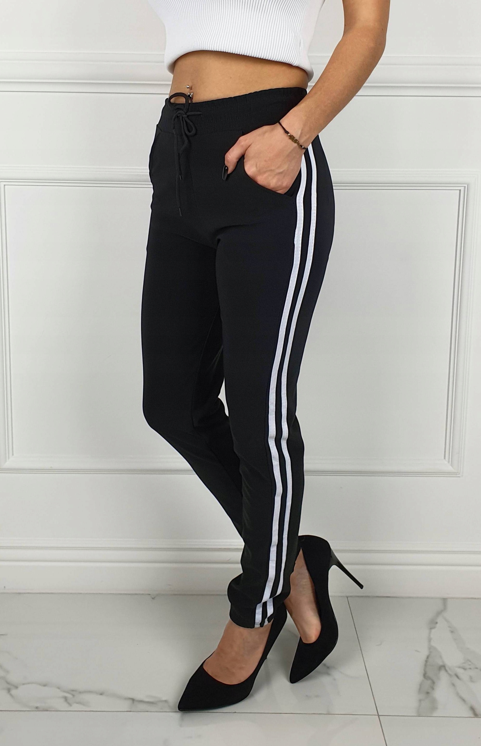 DAMSKIE SPODNIE DRESOWE DOPASOWANE LAMASY BLACK 2 Waga produktu z opakowaniem jednostkowym 0.4 kg