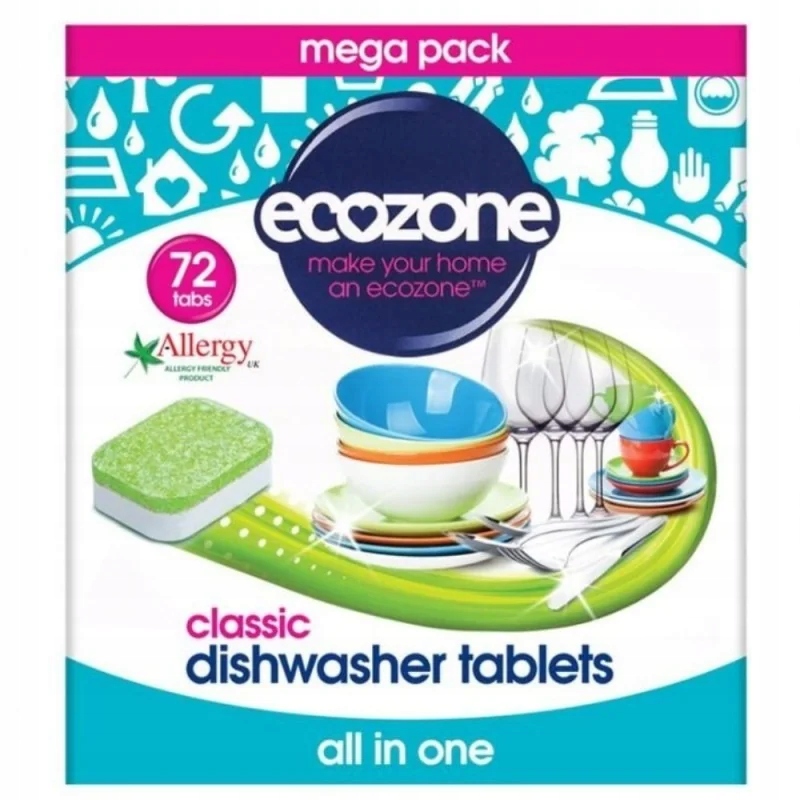 Levně Ecozone tablety do myčky Účinné odstranění mastnoty a nečistot 72 kusů